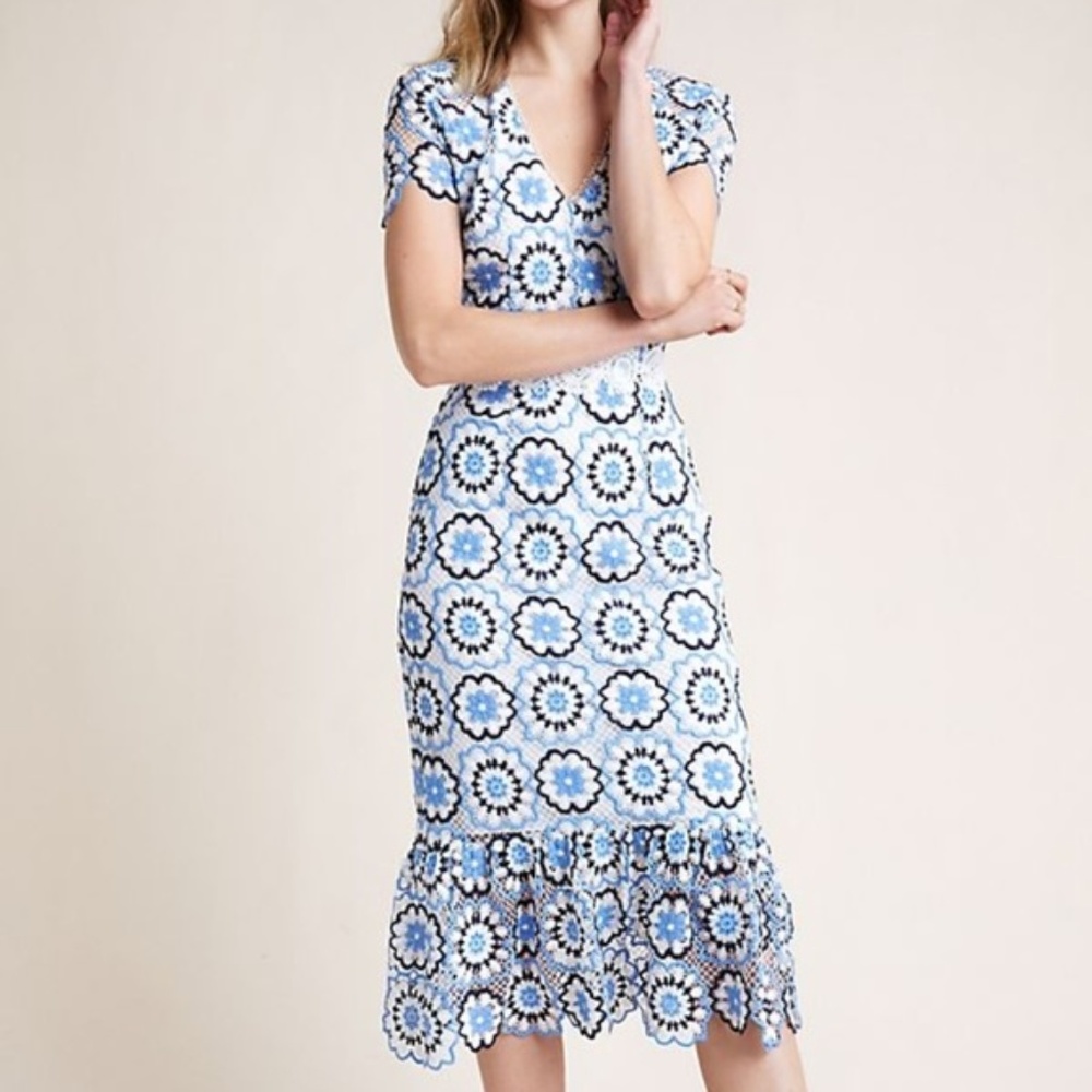 Monique Lhuillier Anthropologie Beall Lace…BNWT